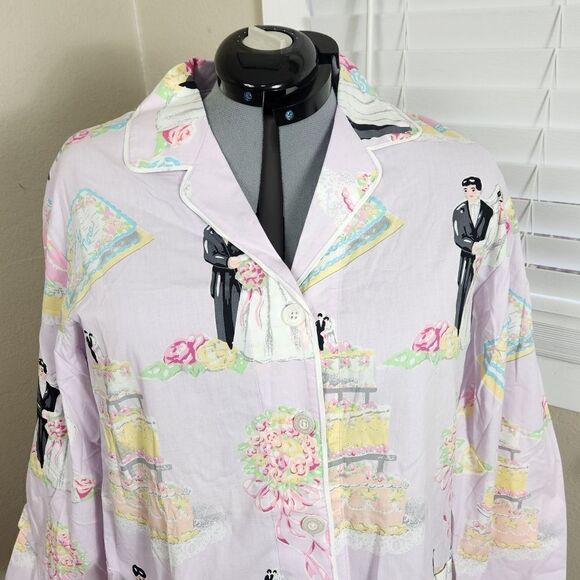 Nick & Nora Love & Marriage Pajamas Plus Size 3X NWOT 90's Y2K 2000's - Picture 4 of 15